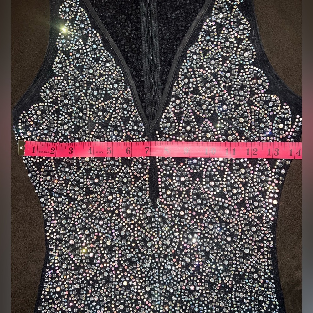 BANJUL SHEER MESH RHINESTONES DRESS - Picture 14 of 14